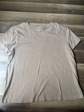 American Eagle Outfitters Short Sleeve Crew Tee in Light Taupe